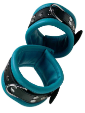 Leder-Fussfessel Enzianblau - 6,5cm 
