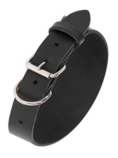 Leder-Halsband schwarz 