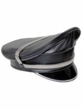 Leder-Kappe SPEXTER DELUXE CAP silber 