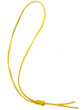 Lederband mit Henkerknoten - gelb 