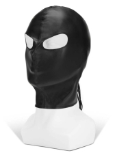 Maske Veganes Leder mit Augen schwarz 
