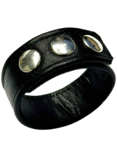 Mister B Leder-Cockring schwarz 20mm Breite 