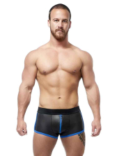 Mister B Neopren Shorts Full Zip schwarz-blau 