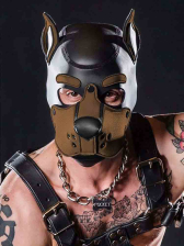 Mister S Neopren K9 Puppy-Maske - schwarz/braun 