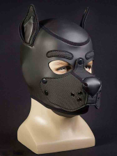 Mister S Neopren K9 Puppy-Maske - schwarz/schwarz 
