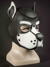 Mister S Neopren K9 Puppy-Maske - schwarz/weiss 