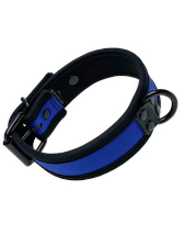 Mister S Neopren Puppy Halsband - blau/schwarz 