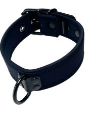 Mister S Neopren Puppy Halsband - schwarz/schwarz 