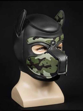 Mister S Neopren Puppy-Maske - schwarz/camo 
