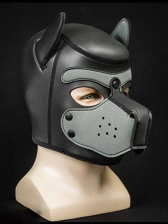 Mister S Neopren Puppy-Maske - schwarz/grau 
