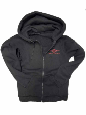Mister S Logo Zip Front Hoodie schwarz-rot 