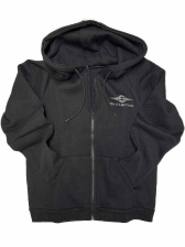 Mister S Logo Zip Front Hoodie schwarz-grau 