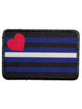 PRIDE - Klett-Patch LEDER Flagge 6,5x10 cm 