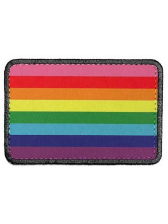 PRIDE - Klett-Patch REGENBOGEN Flagge 6,5x10 cm 