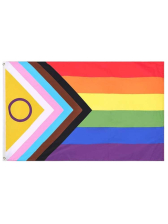 Progressive Intersex Regenbogen Flagge 90x150cm 
