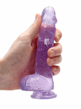REALROCK Dildo Crystal Clear 6" purple 