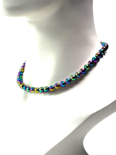 Regenbogen Kugelkette magnetisch 46 cm 