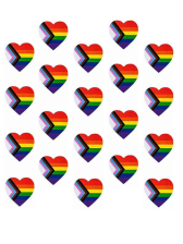 Regenbogen Progress 20 Aufkleber Herzform 