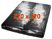 Lack-Spannbettlaken - schwarz 220x220cm 