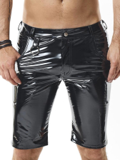 Hose PIERO PVC kurz schwarz 