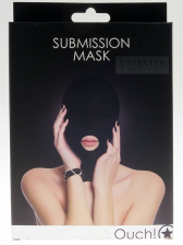 Spandex Maske SUBMISSION - NUR Mundöffnung - schwarz 