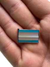 Transgender rechteckiger Flaggen-Anstecker - Pin 