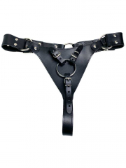 Leder-Strap-on Dildo-Harness WOMAN