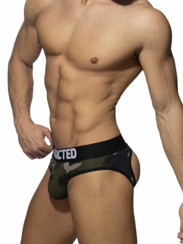 ADDICTED Empty Button Brief Camouflage 