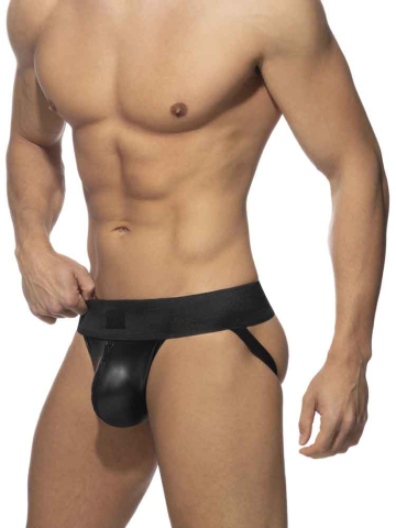 ADDICTED Front Zip Rub Jock plus Cockring 