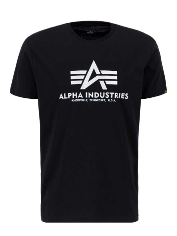 Alpha Industries Basic T-Shirt Carbon schwarz-silber 