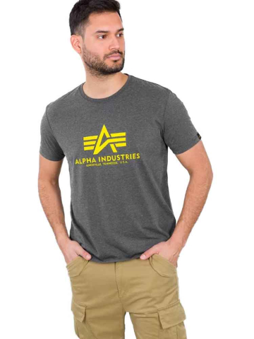 Alpha Industries Basic T-Shirt - charcoal heather 