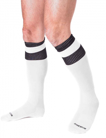 BARCODE Fußballsocken weiss/schwarz 