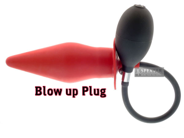 Blow-Up Butt Plug Größe M - rot + Schaumkern 