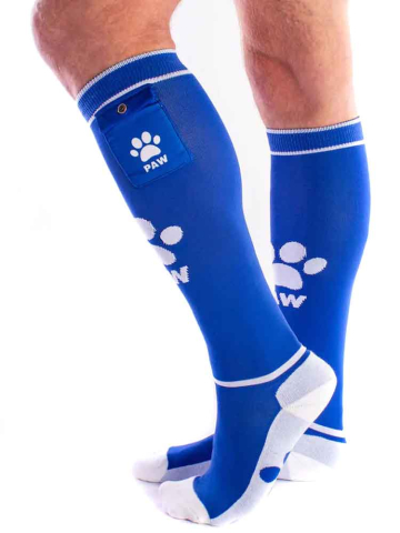 BRUTUS Party Socken mit Tasche blau-weiss 