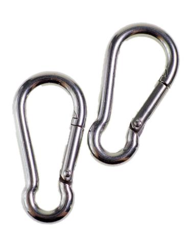 Edelstahl Karabinerhaken 4x40mm - 1 Paar 