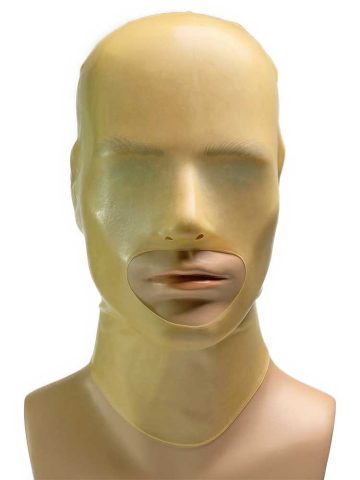 Gummi-Maske MIT Mundöffnung - transparent 