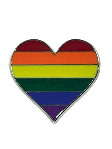 Gay Pride Regenbogen Anstecker Pin Herz 