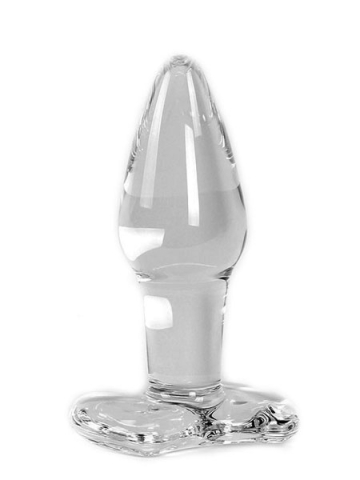 Plug aus Glas - Kegel-Plug 10,5cm - klar 