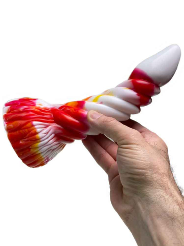 GRAFFITI Dildo ARKAN 18x5cm weiss-orange 