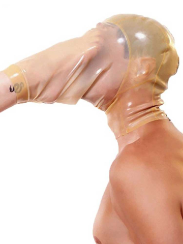 Gummi-Maske Fußfetisch - transparent 