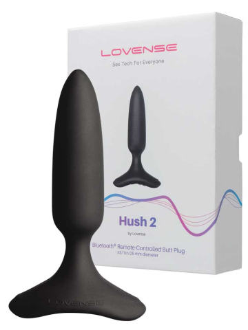 LOVENSE Bluetooth HUSH 2 Vibro Butt Plug 25x100mm 