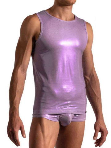 MANSTORE Slim Tank weiss-lilac 