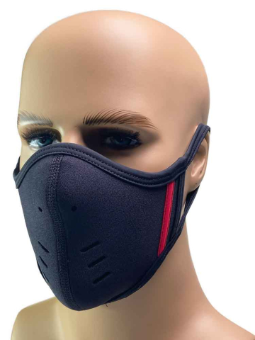 Mister S Neopren Face Mask schwarz-rot 