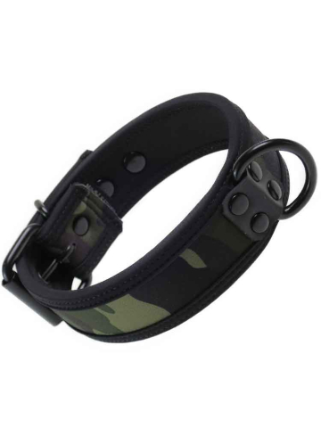 Mister S Neopren Puppy Halsband - camo/schwarz 