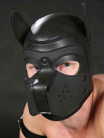Mister S Neopren Puppy-Maske - schwarz/schwarz 
