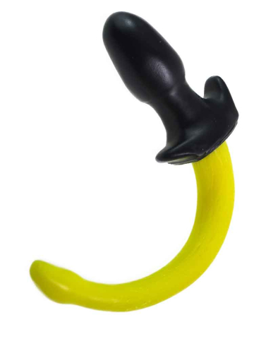 Mister S Silikon Puppy Tail - gelb 