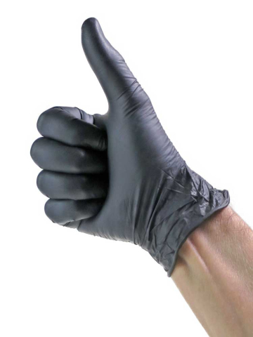 Nitril Einmalhandschuhe schwarz 100er Pack MEDIUM 