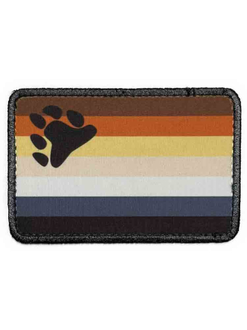 PRIDE - Klett-Patch BÄREN Flagge 6,5x10 cm 