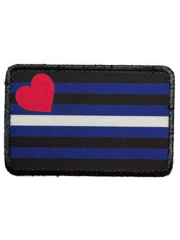 PRIDE - Klett-Patch LEDER Flagge 6,5x10 cm 