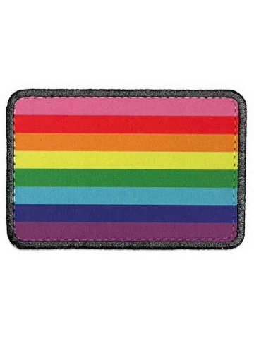 PRIDE - Klett-Patch REGENBOGEN Flagge 6,5x10 cm 